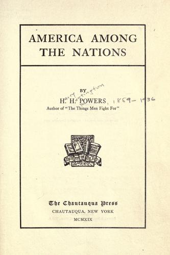 Cover for America among the nations