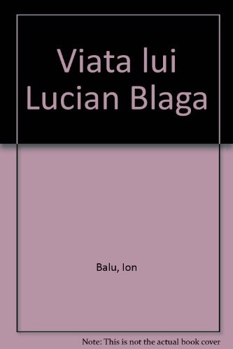 Cover for Viața lui Lucian Blaga