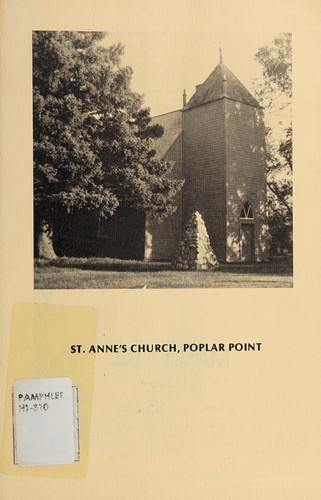 Cover for St. Anne's Church, Poplar Point.