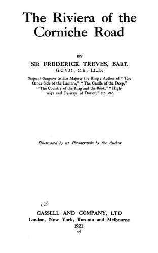 Cover for The Riviera of the Corniche road