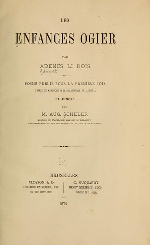 Cover for Les enfances Ogier