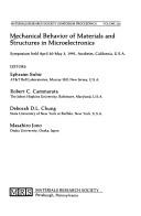 Cover for Mechanical Behavior of Materials and Structures in Microelectronics