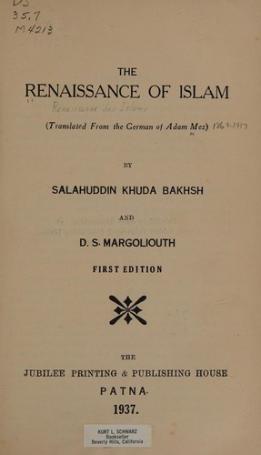 Cover for The renaissance of Islam