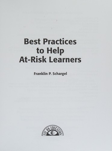 Cover for Best practices to help at-risk learners