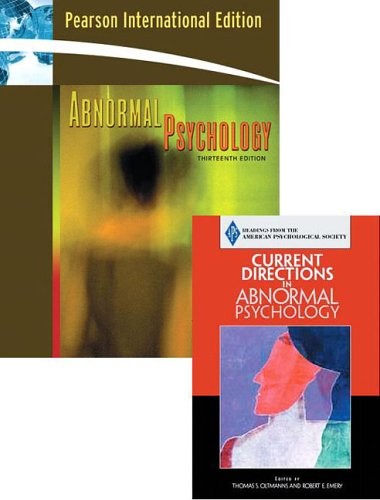 Cover for Valuepack : Abnormal Psychology : International Edition with APS