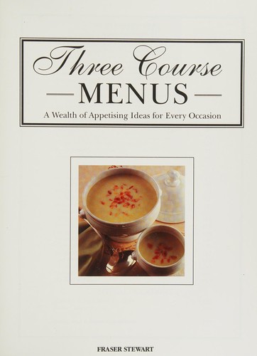 Cover for Three course menus
