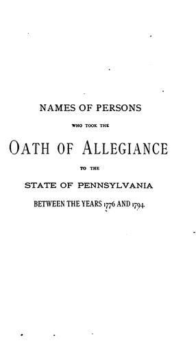 Cover for Pennsylvania Archives