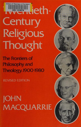Cover for Twentieth-century religious thought