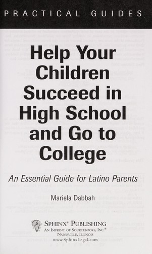 Cover for Help your children succeed in high school and go to college