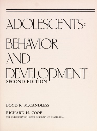 Cover for Adolescents