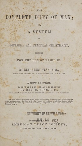 Cover for THE COMPLETE DUTY OF MAN