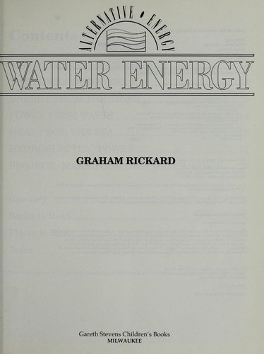 Cover for Water energy