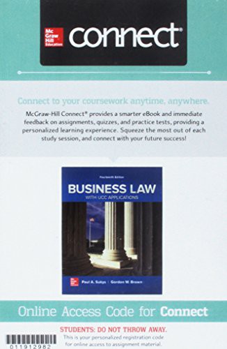 Cover for Connect Access Card for Business Law with UCC Applications