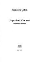 Cover for Je partirais d'un mot