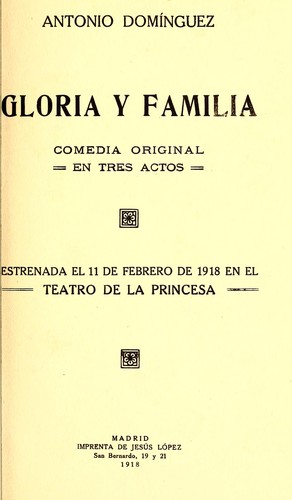 Cover for Gloria y familia