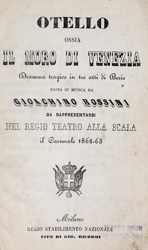 Cover for Otello, ossia, Il moro di Venezia
