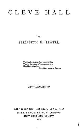 Cover for Cleve Hall