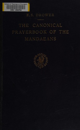 Cover for The canonical prayerbook of the Mandaeans.