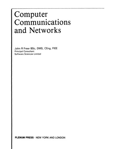 Cover for Computer Communications and Networks