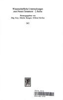 Cover for Das Selbstverst andnis Jesu: hermeneutische und christologische Reflexion; historisch-kritische Analyse