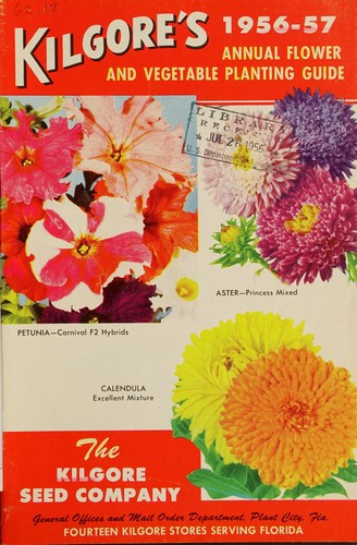 Cover for Kilgore's 1956-57 annual flower and vegetable planting guide