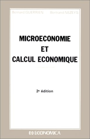 Cover for Microéconomie et calcul économique