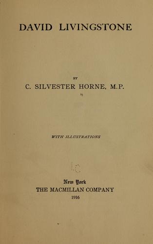 Cover for David Livingstone