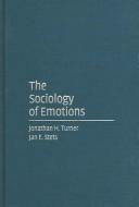 Cover for The Sociology of Emotions