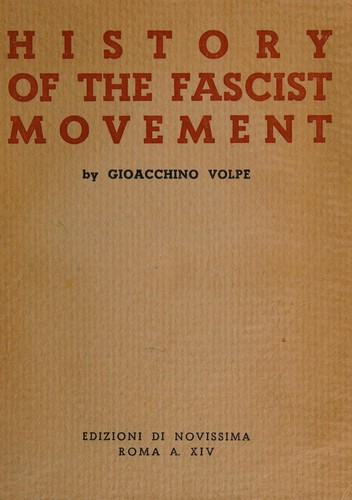 Cover for History of the fascist movement