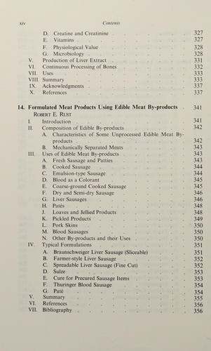 Cover for Edible Meat By-Products (Advances in Meat Research, Vol 5)