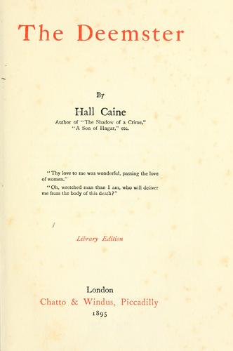 Cover for The deemster