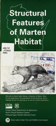 Cover for Structural features of marten habitat
