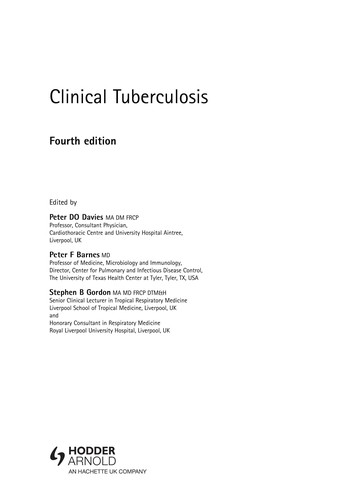 Cover for Clinical tuberculosis