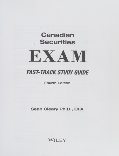 Cover for Canadian Securites Exam