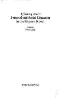 Cover for Thinking About Personal and Social Education in Primary Schools