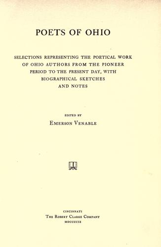 Cover for Poets of Ohio