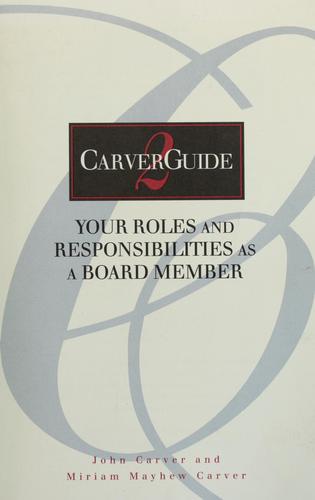 Cover for Your roles and responsibilities as a board member