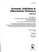 Cover for Acronyms, initialisms & abbreviations dictionary.