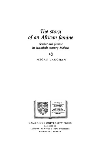 Cover for The story of an African famine