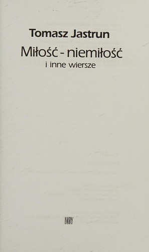 Cover for Miłość--niemiłość