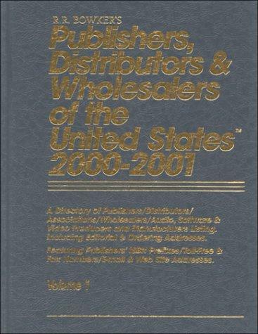 Cover for Publishers, Distributers & Wholesalers of the United States 2000-2001 (Publishers, Distributors, and Wholesalers of the United States)