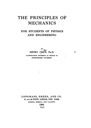 Cover for The principles of mechanics