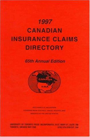 Cover for 1997 Canadian Insurance Claims Directory