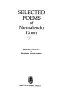 Cover for Selected poems of Nirmalendu Goon