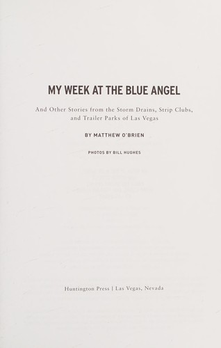 Cover for My Week at the Blue Angel