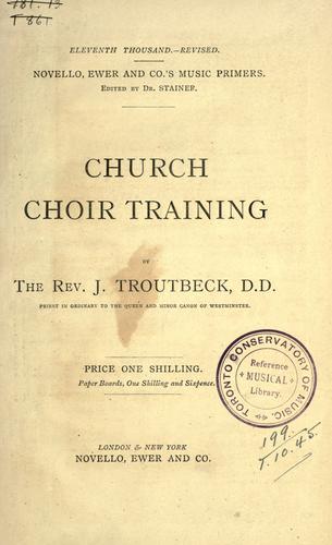 Cover for Church choir training