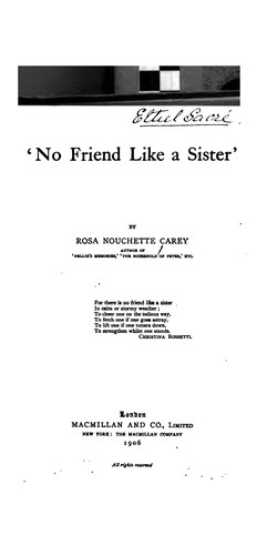 Cover for No Friend Like a Sister