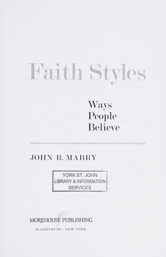 Cover for Faith styles