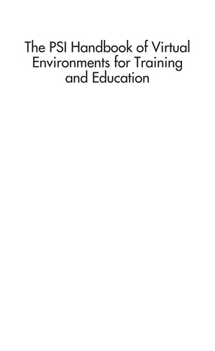 Cover for The PSI handbook of virtual environments for training and education