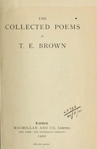 Cover for Collected poems
